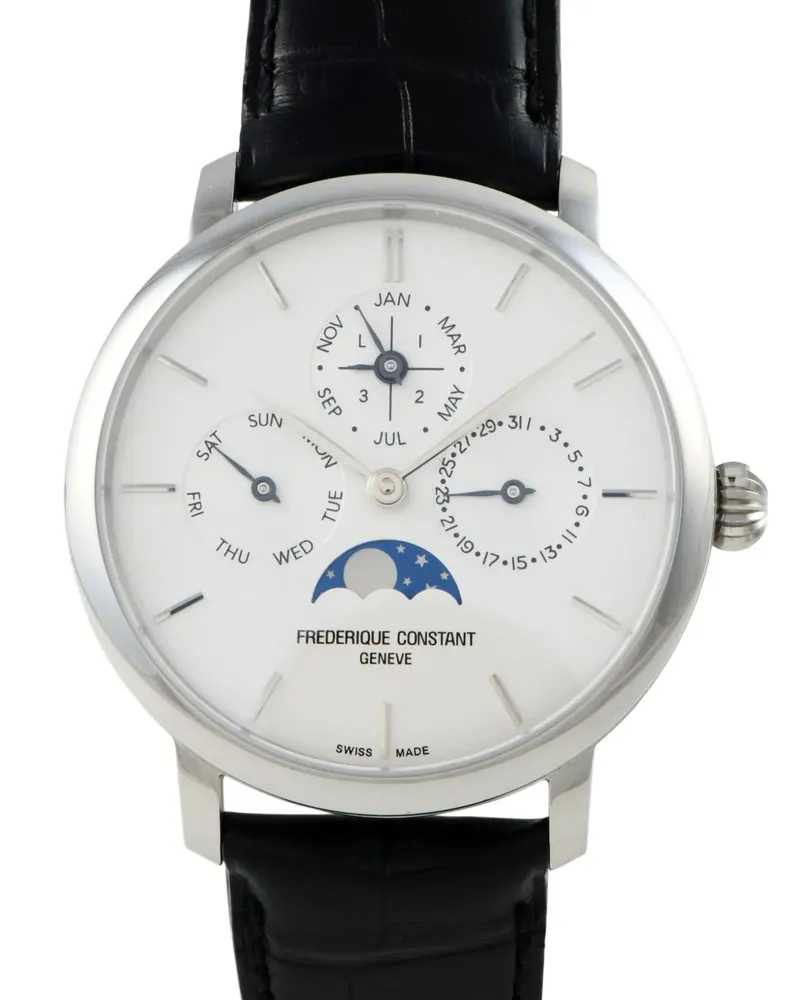 Frédérique Constant Slimline Perpetual Moonphase 42mm - Schwarz Schwarz