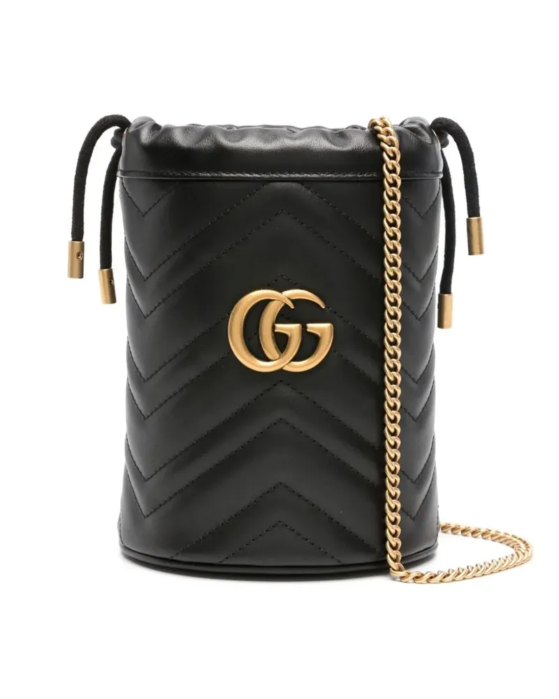 Gucci Mini GG Marmont Beuteltasche - Schwarz Schwarz