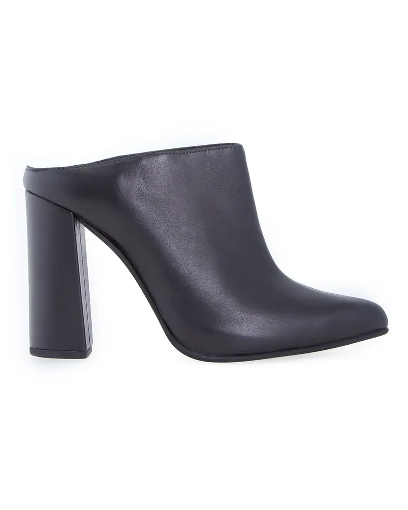 Sarah Chofakian Mules aus Leder - Schwarz Schwarz