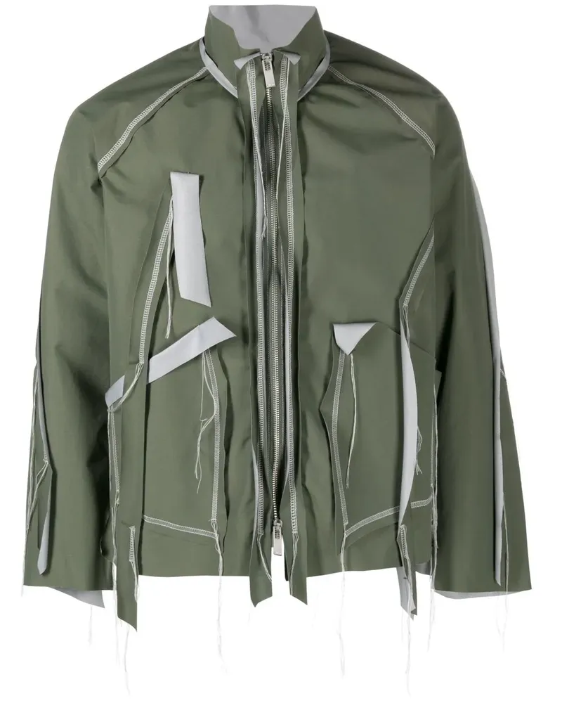 Sulvam Jacke im Distressed-Look - Grün Grün