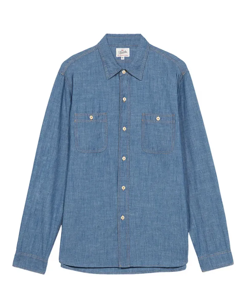 Fortela Workj chambray shirt - Blau Blau