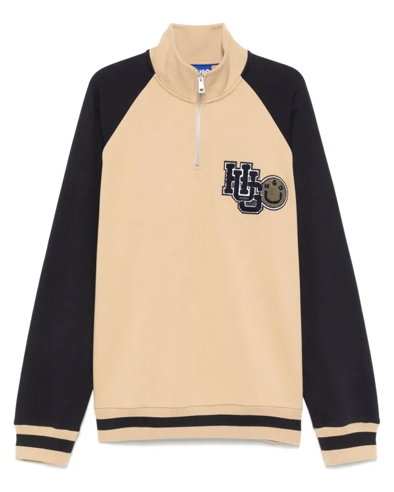 HUGO BOSS Sweatshirt mit Logo-Patch - Nude Nude