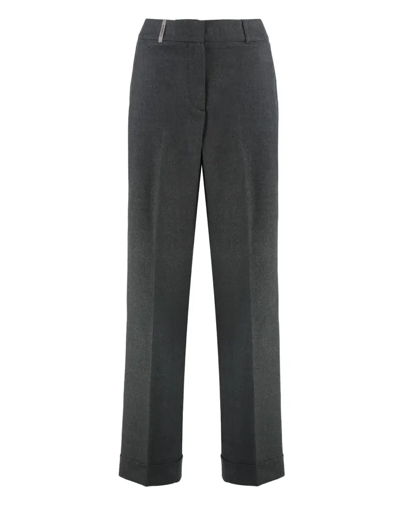 Peserico cuffed trousers - Grau Grau
