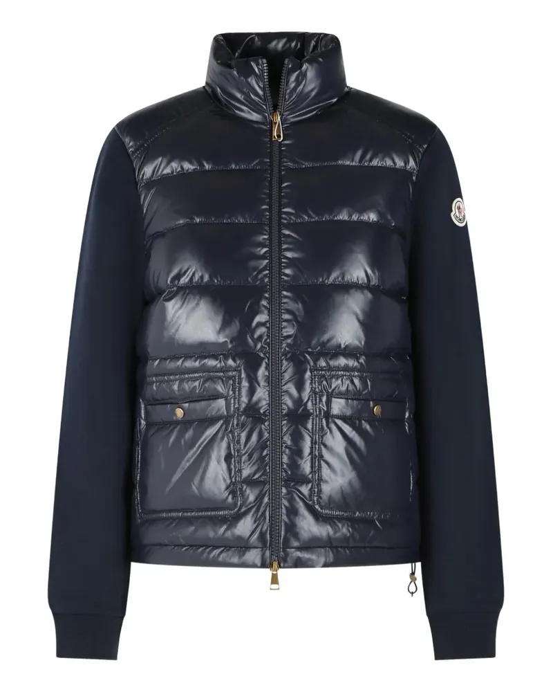 Moncler logo-patch padded jacket - Blau Blau