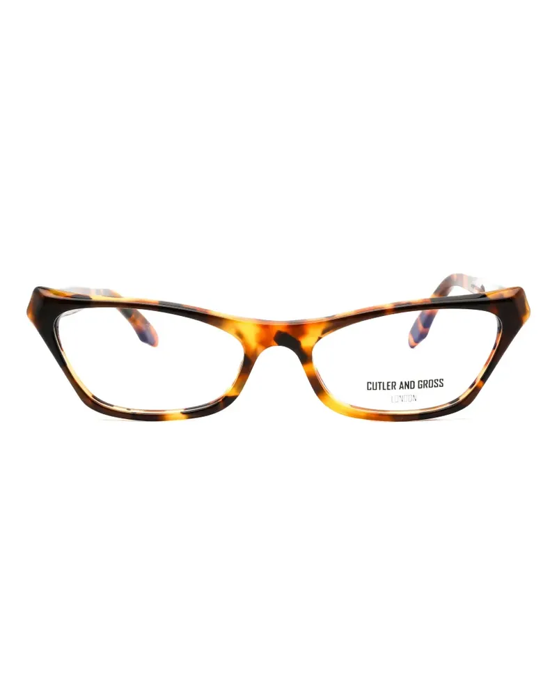 Cutler and Gross tortoiseshell-effect cat-eye glasses - Braun Braun