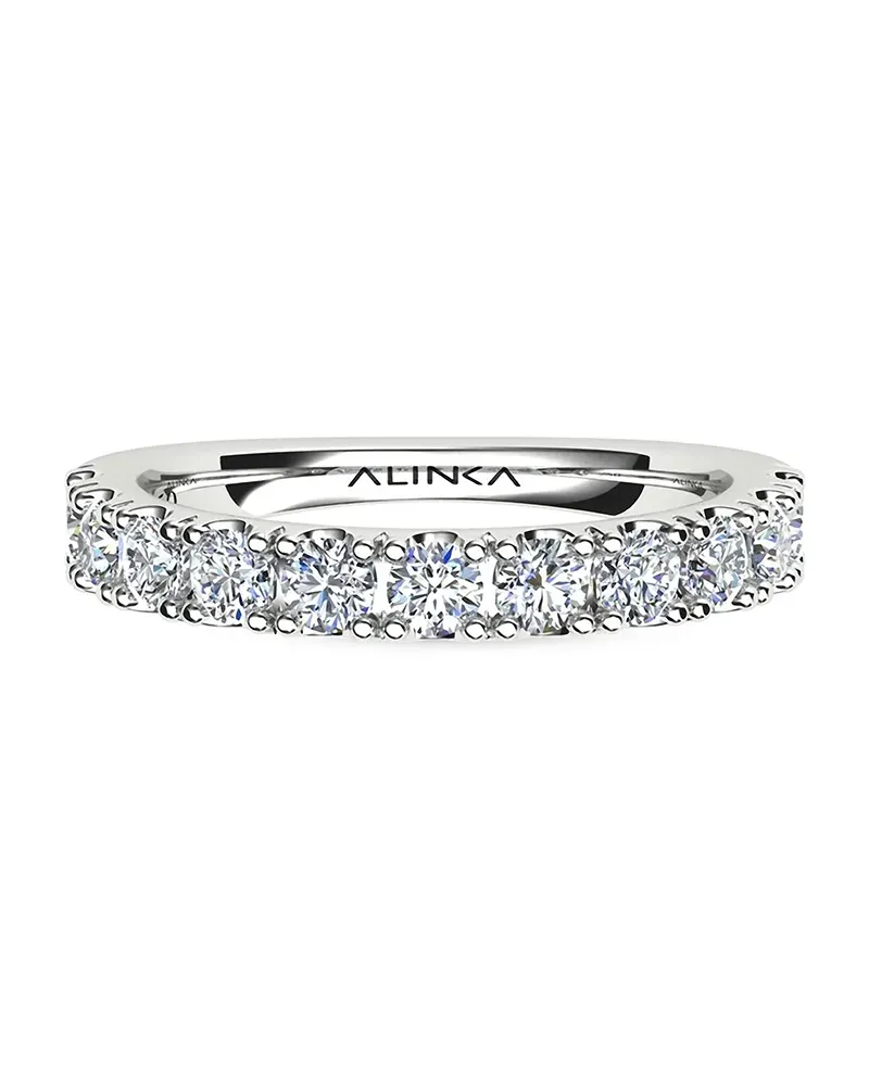 Alinka 18kt Weißgoldring mit Diamanten - Silber Silber