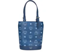 Mini Shopper mit Logo-Print - Blau
