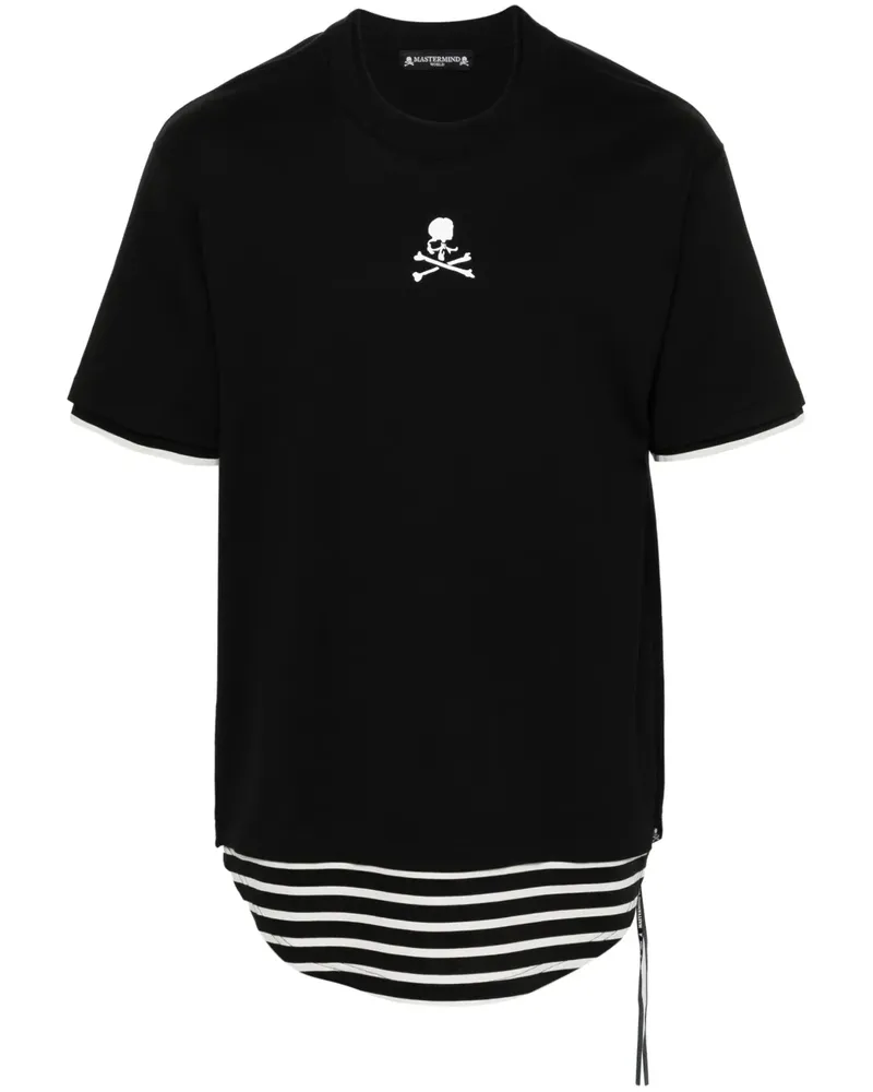 Mastermind World T-Shirt im Layering-Look - Schwarz Schwarz
