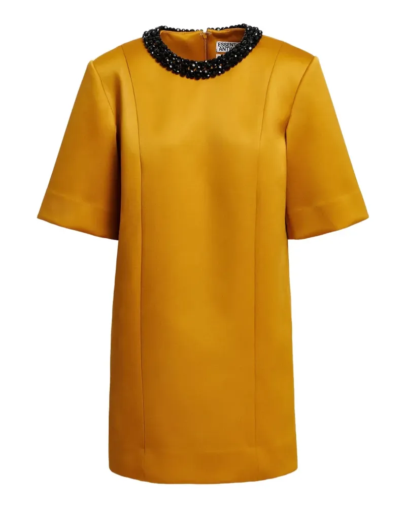 Essentiel Kaylin Minikleid mit Perlen - Gelb Gelb
