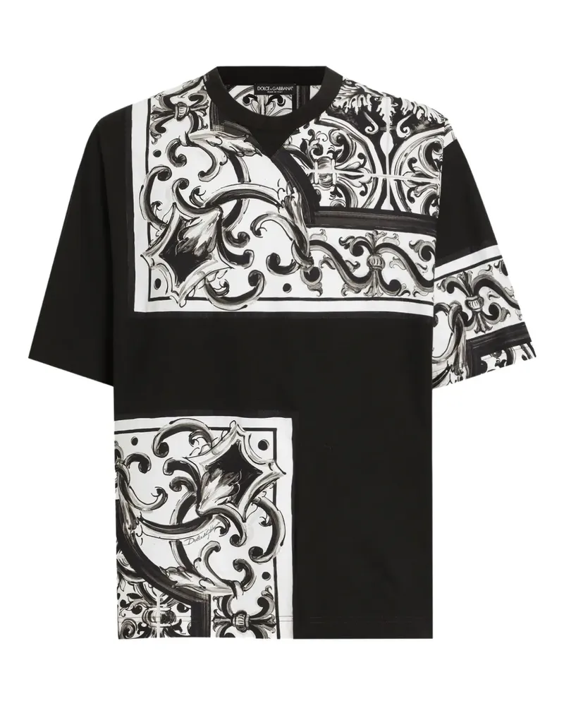 Dolce & Gabbana T-Shirt mit grafischem Print - Schwarz Schwarz