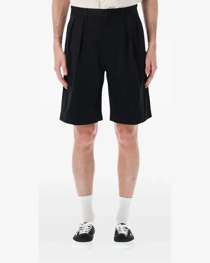 nanamica pleated-waistband shorts - Schwarz Schwarz