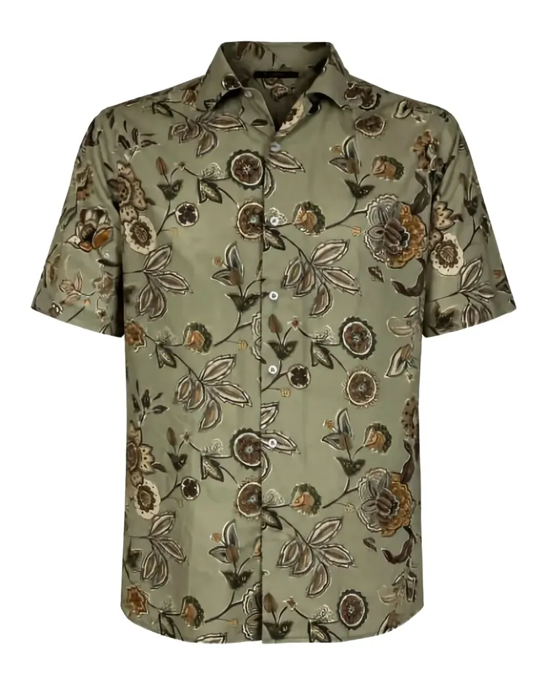 Manuel Ritz floral-print short-sleeve shirt - Grün Grün