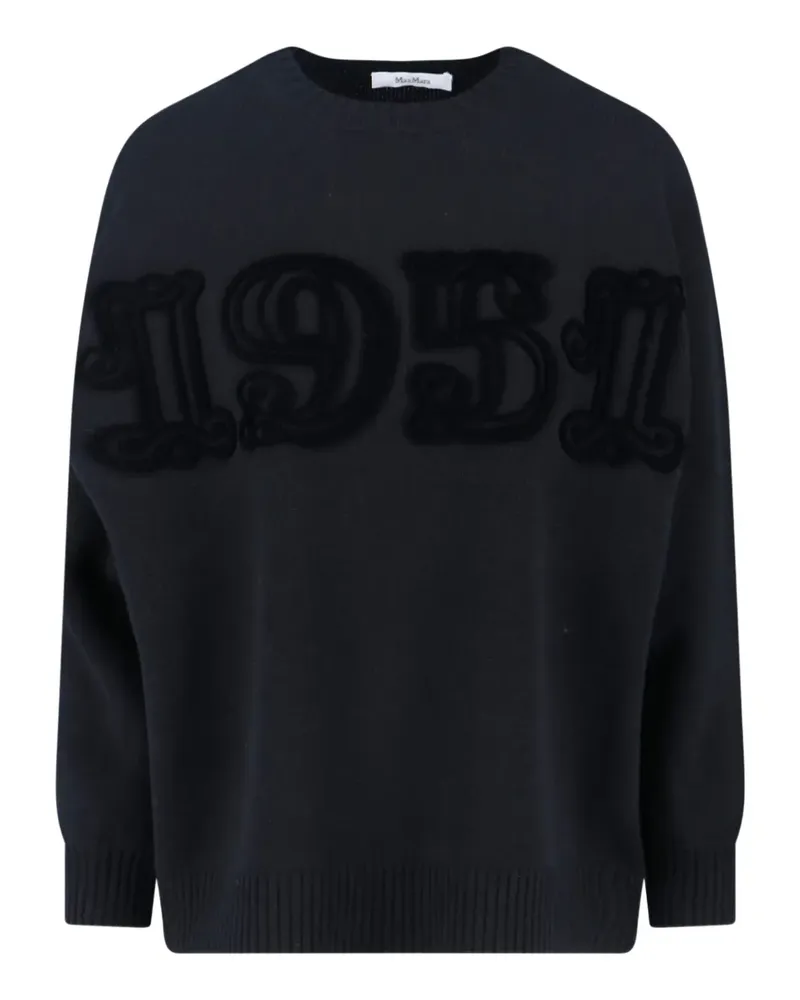 Max Mara 1951 Pullover mit Logo - Schwarz Schwarz