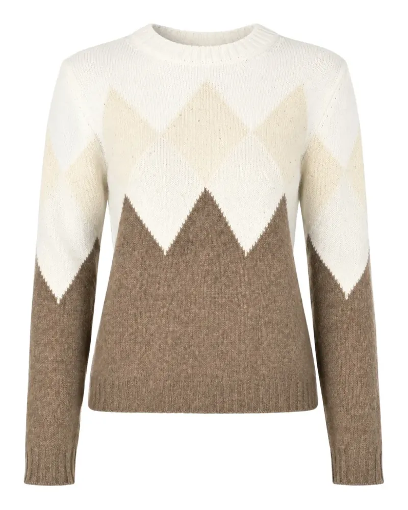 Gran Sasso Argyle-Pullover aus Wolle - Braun Braun