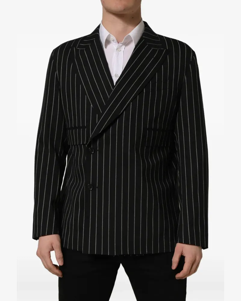 Dolce & Gabbana pinstripe double-breasted jacket - Schwarz Schwarz