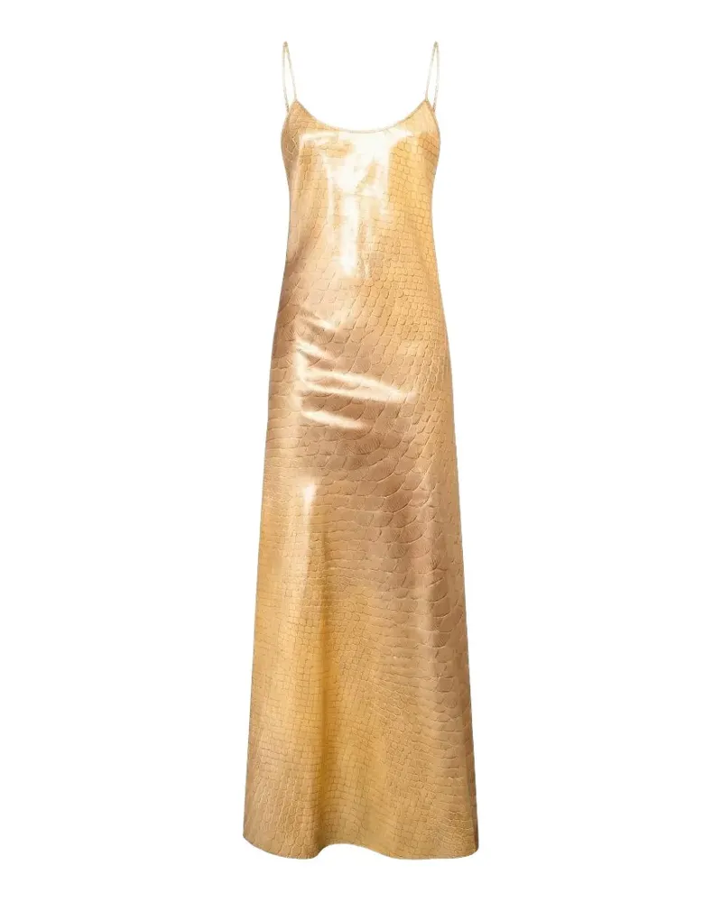 Roberto Cavalli cowl-back maxi dress - Gold Gold
