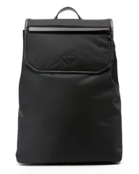 Emporio Armani Rucksack mit Klappe Schwarz