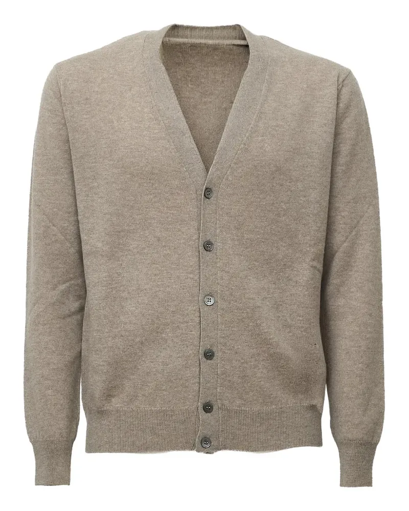 Filippo de Laurentiis button-up fine-knit cardigan - Nude Nude