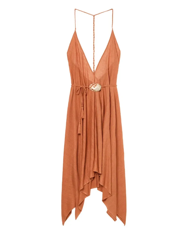 Alanui Mermaid Inside Maxikleid mit Gürtel - Braun Braun