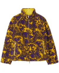 Burberry Wendbare Fleecejacke mit Rosen-Print Gelb