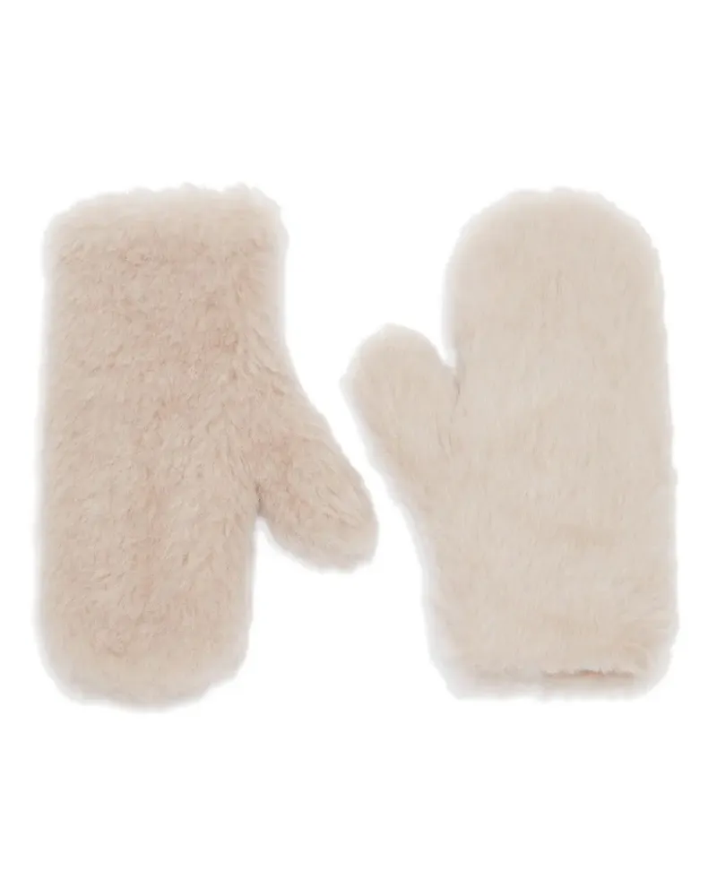 Max Mara Fäustlinge aus Faux Fur - Nude Nude