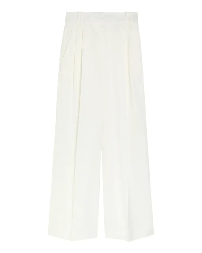 Another Tomorrow pleated trousers - Weiß Weiß