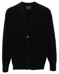 Roberto Collina Gerippter Cardigan Schwarz