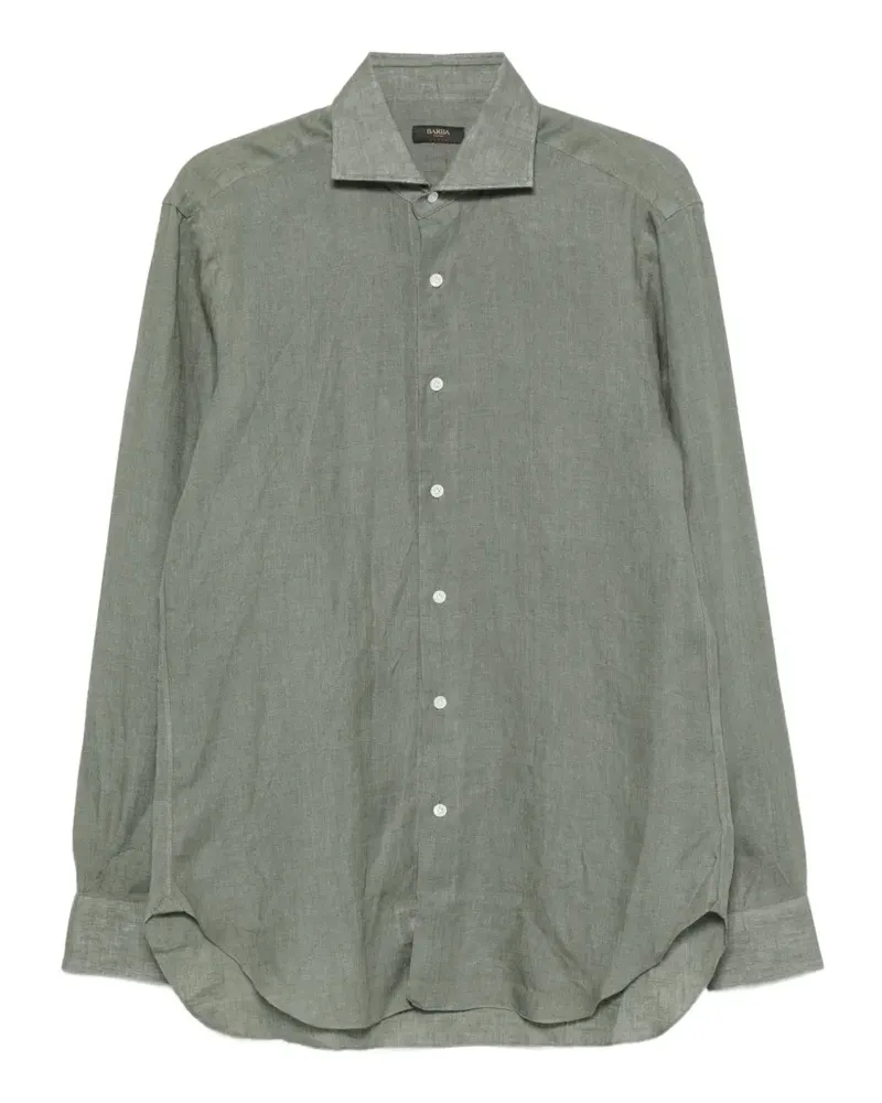BARBA curved-hem shirt - Grün Grün