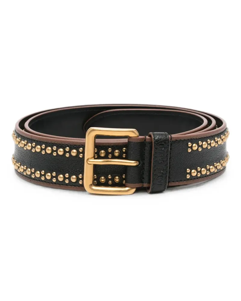 Miu Miu studded leather belt - Schwarz Schwarz