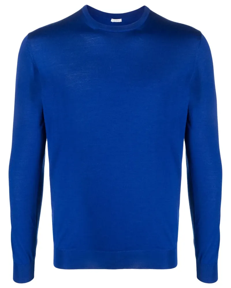 Malo Fein gestrickter Pullover - Blau Blau