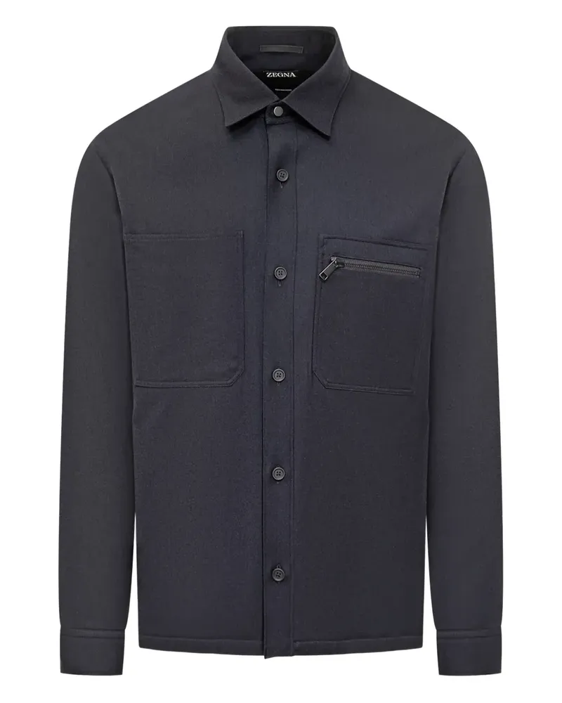 Ermenegildo Zegna Hemdjacke mit Reißverschlusstasche - Schwarz Schwarz
