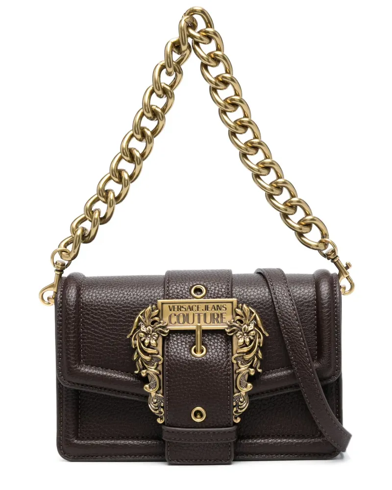 Versace Jeans Schultertasche mit Barock-Schnalle - Braun Braun