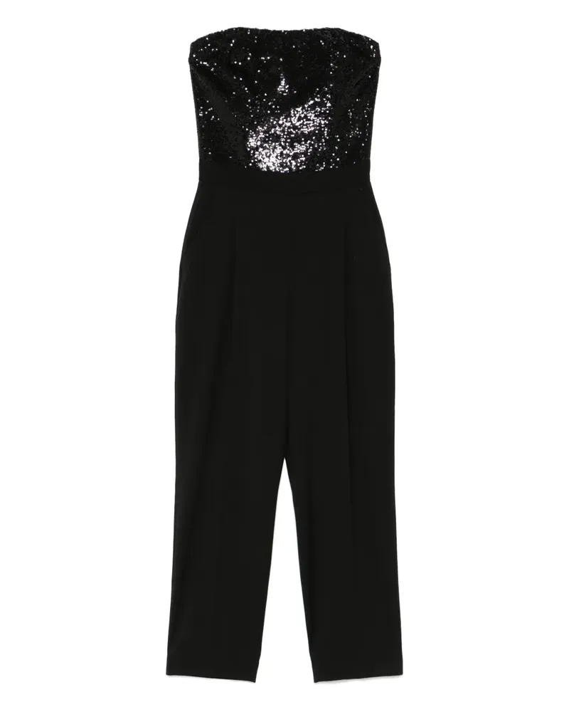 Manuel Ritz Jumpsuit mit Pailletten - Schwarz Schwarz
