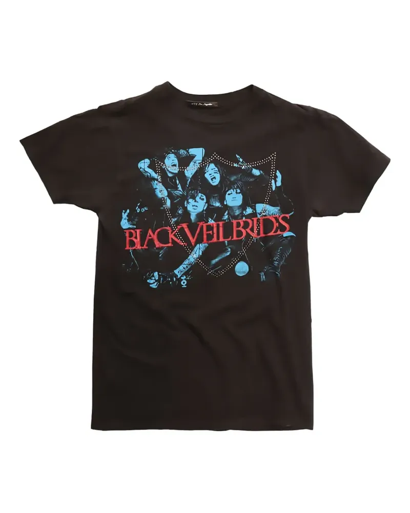 HTC Hollywood Trading Company T-Shirt mit grafischem Print - Schwarz Schwarz