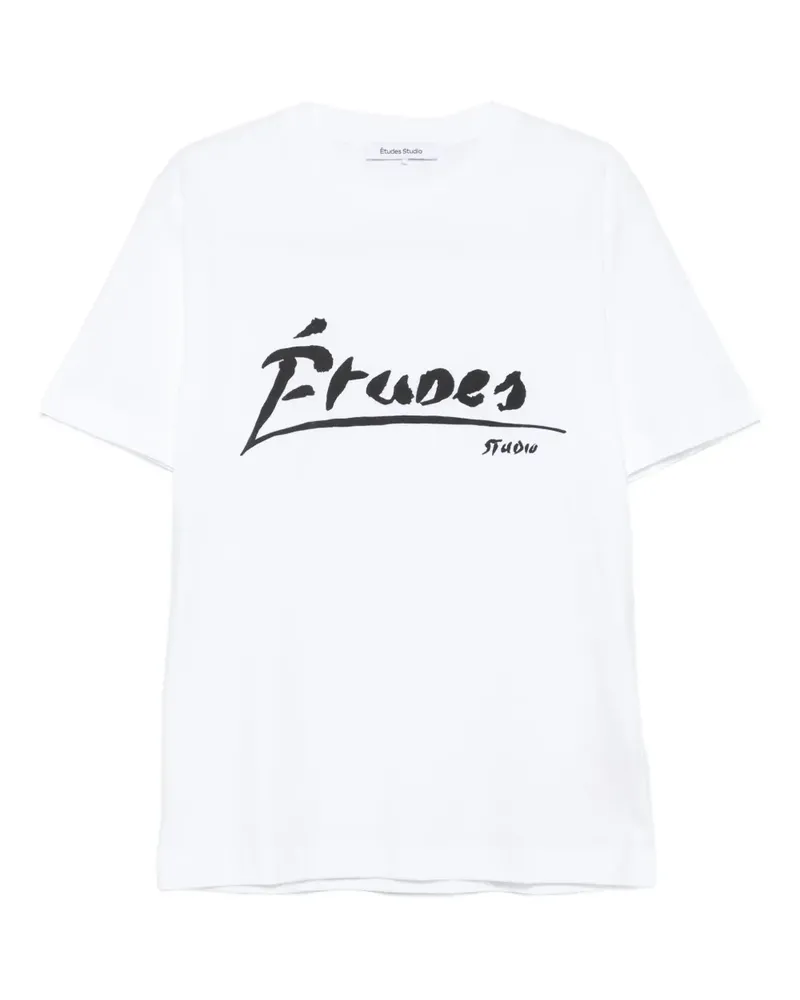 Études Studio The Regular Signed T-Shirt mit grafischem Print - Weiß Weiß