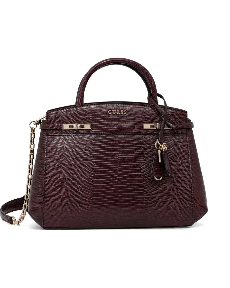 Guess Melinda lizard-effect tote bag - Rot Rot