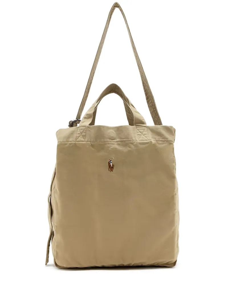 Ralph Lauren Tote Bag mit bestickter Tasche - Nude Nude