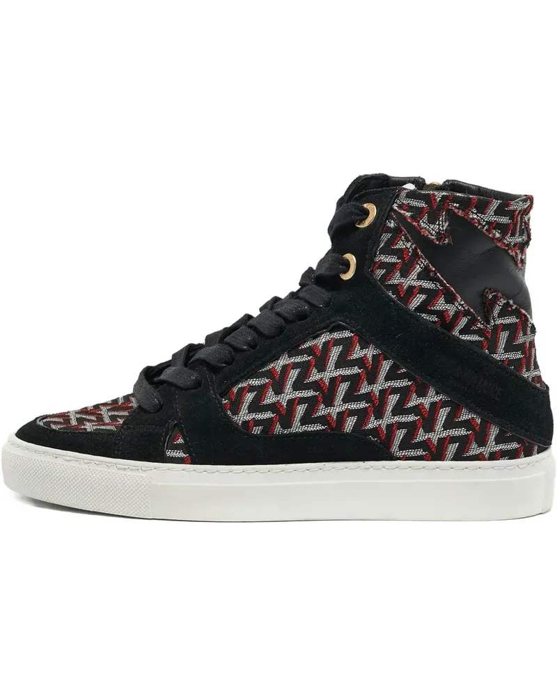 Zadig & Voltaire Sneakers mit durchgehendem Logo - Schwarz Schwarz