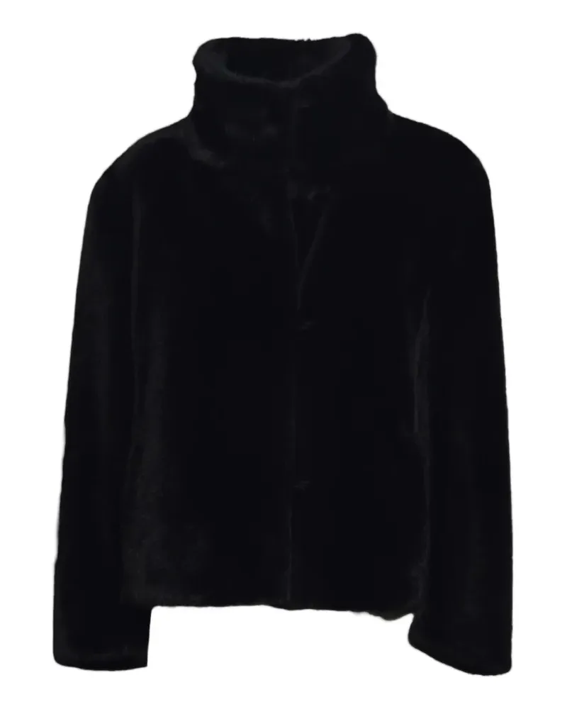 Max Mara high-neck faux-fur coat - Schwarz Schwarz