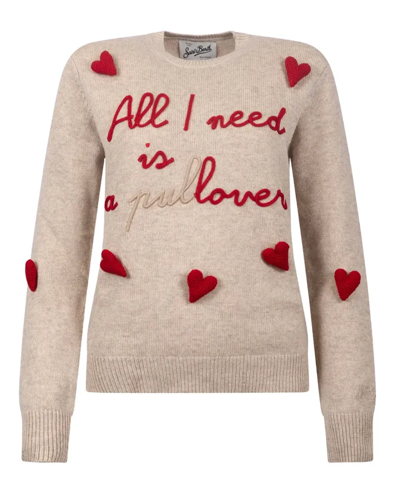 MC2 Saint Barth Pullover mit Herzdetail - Nude Nude