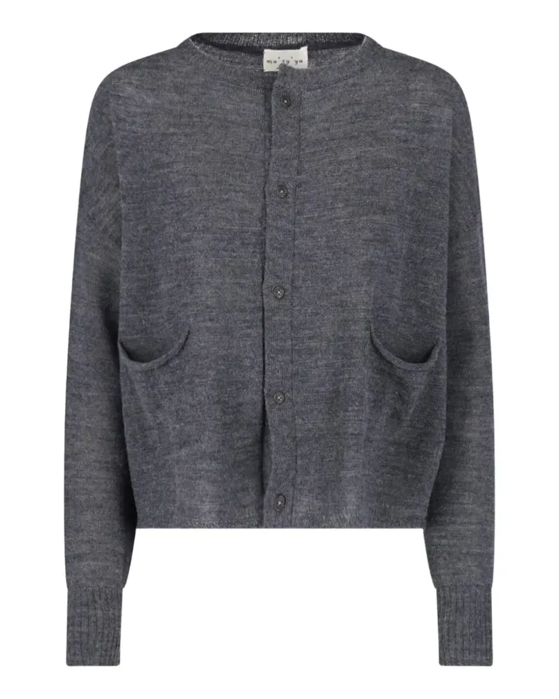 MA'RY'YA button-up patch-pocket cardigan - Grau Grau