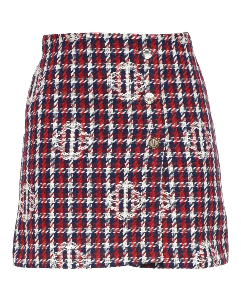 Maje 2020s karierter Clover Jacquard-Minirock - Blau Blau