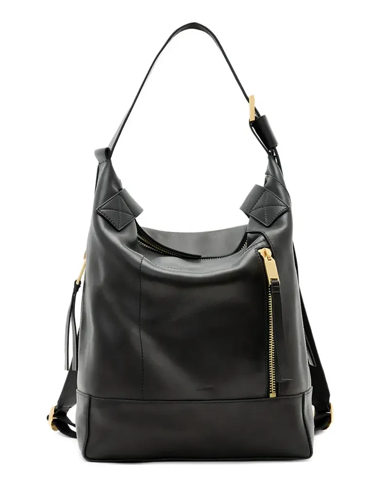 AllSaints Alba Rucksack aus Leder - Schwarz Schwarz