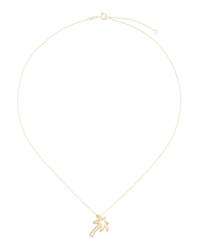Aliita 9kt 'Palmera Brillante' Gelbgoldhalskette mit Diamanten Gold