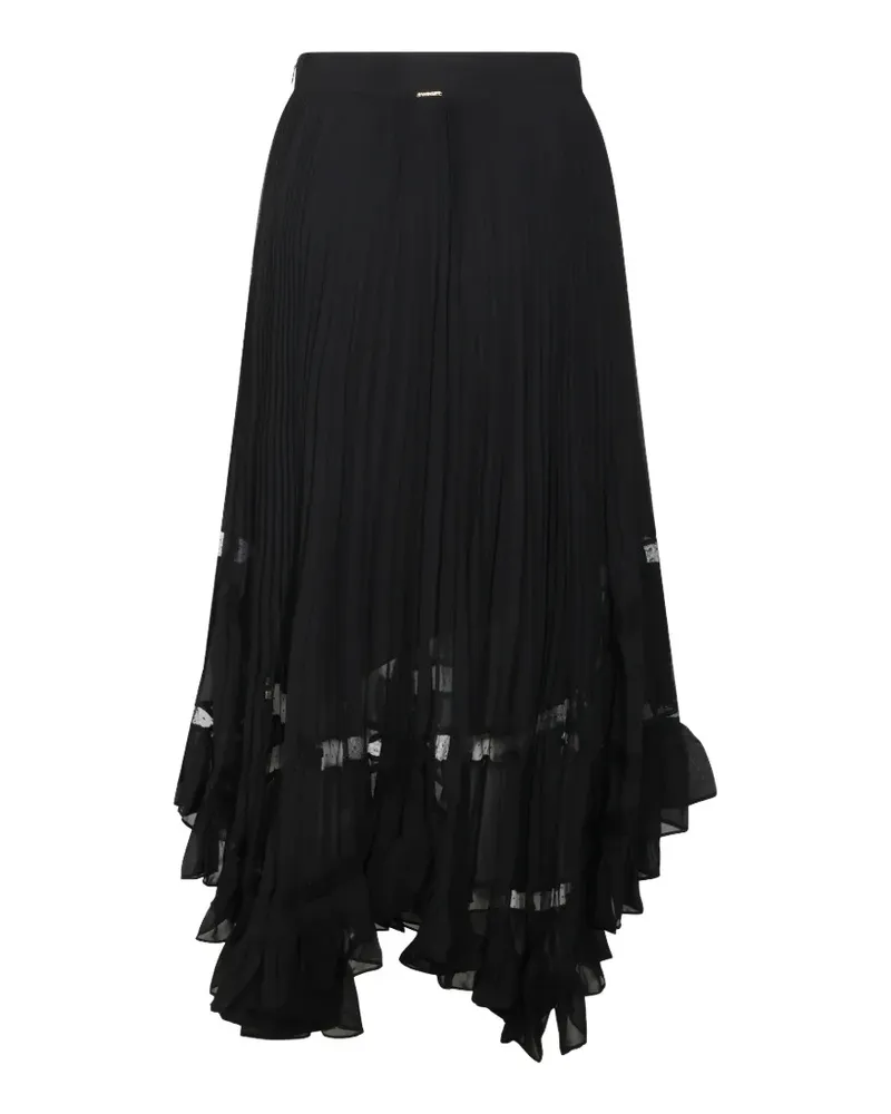 Twin-Set pleated ruffled midi skirt - Schwarz Schwarz