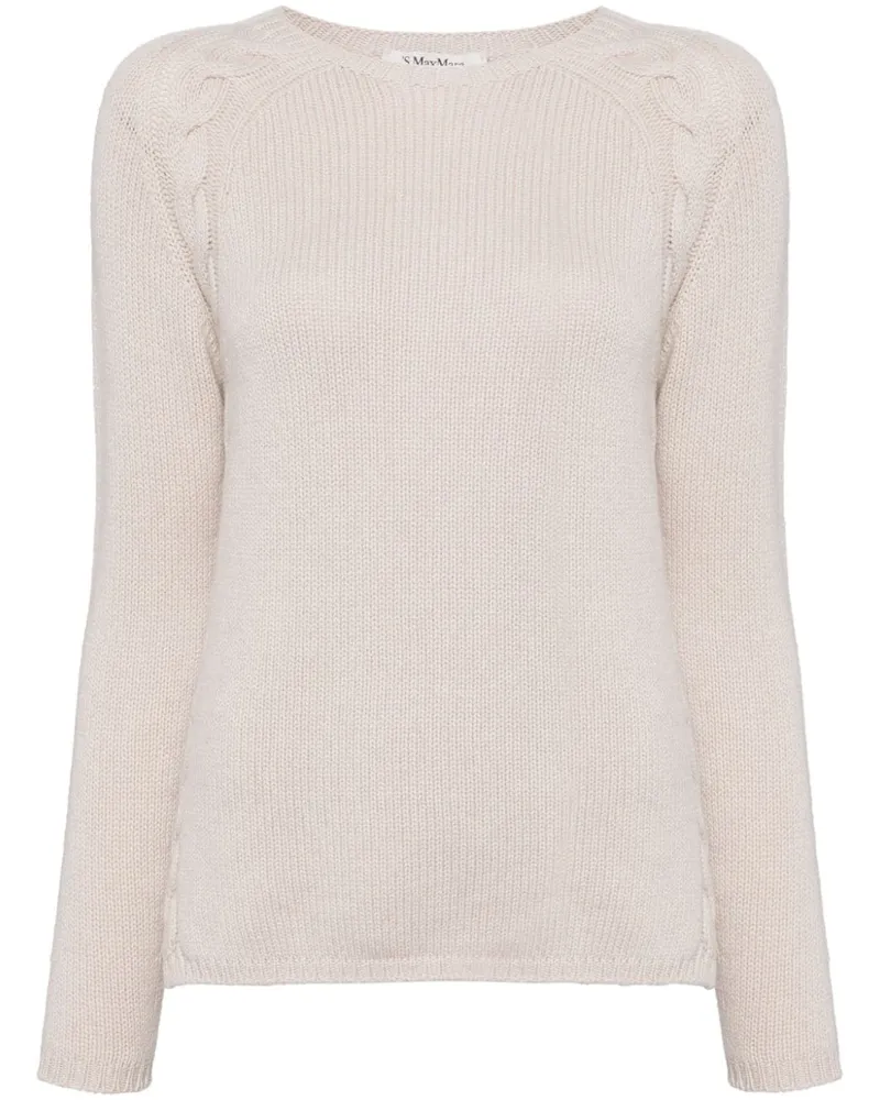Max Mara Kaschmirpullover mit Rundhalsausschnitt - Grau Grau