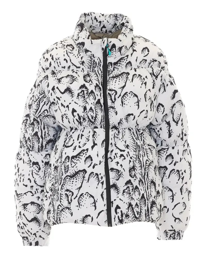 Jet Set Halo snake-print puffer jacket - Weiß Weiß
