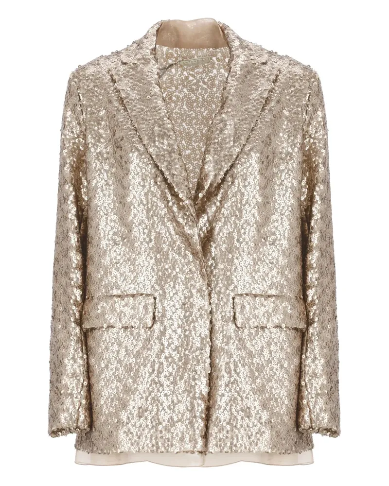 Antonelli Firenze Paillettenblazer mit steigendem Revers - Gold Gold