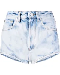 Alessandra Rich Jeansshorts mit Bleached-Effekt Blau