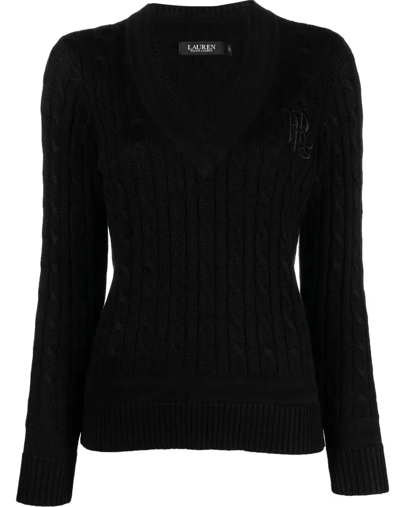 Ralph Lauren Pullover mit Zopfmuster - Schwarz Schwarz